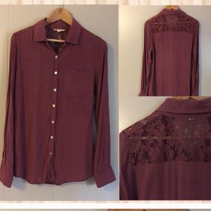 About a girl berry dress shirt